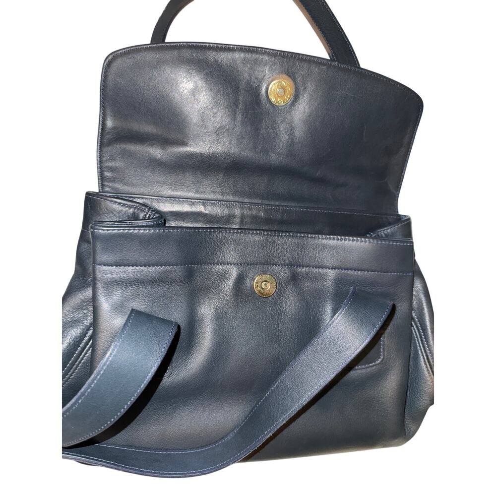 Vintage Coach Riverside Navy Glove Tanned Leather RARE - Picture 3 of 11